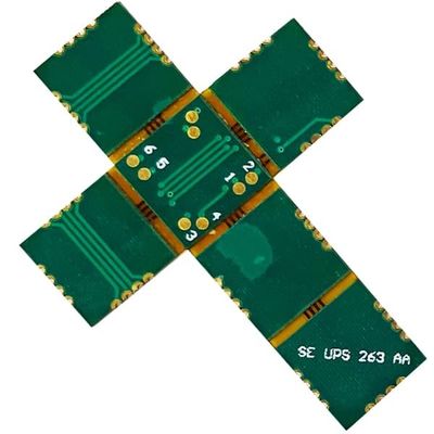 Καλή τιμή 4L άκαμπτη ευκίνητη μισή τρύπα ENIG 0.7mm PCB πράσινο λευκό ταινιών κάλυψης σε απευθείας σύνδεση